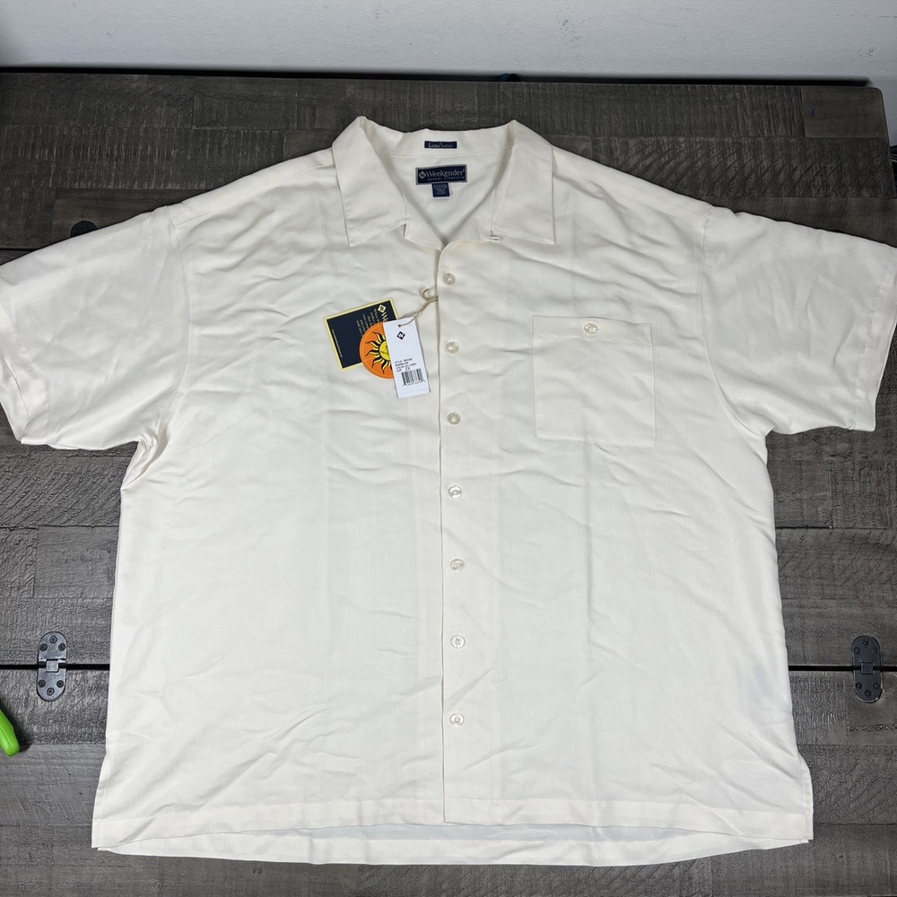 Weekender Luau Edition Men's 2XL Viscose White Ivory UPF50
